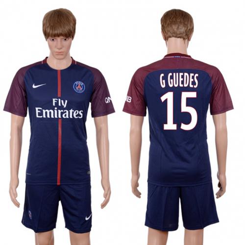 Paris Saint-Germain #15 G Guedes Home Soccer Club Jersey - Click Image to Close